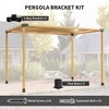 Aghana Digitals 8PCS 4"x4" Pergola Bracket Kit: 3-Way & 4-Way Corner Brackets for 3.6"x3.6" Lumber - 4 of 4