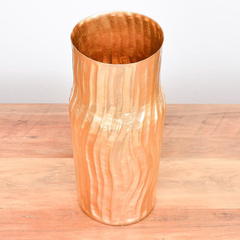 Berkware Gold Textured Design Flower Vase, 3 of 5