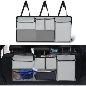 TruAIR Hanging Car Trunk Organizer with Pockets Ð Increases Rear Storage for Vehicles - 1 of 4