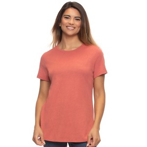 Felina Women's Slub Jersey Crew Neck T-Shirt - 1 of 2