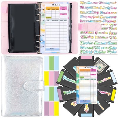 Money Saving Challenge Binder Trackers, A6 Budget Organizer for Cash, Saving Binder with Cash Envelopes, Expense Sheets