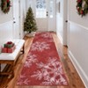 Christmas Rug Washable Rug for Living Room, Snowflake Printed Mats - 4 of 4