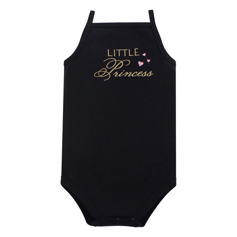Hudson Baby Infant Girl Cotton Sleeveless Bodysuits 5pk, Swan, 5 of 8