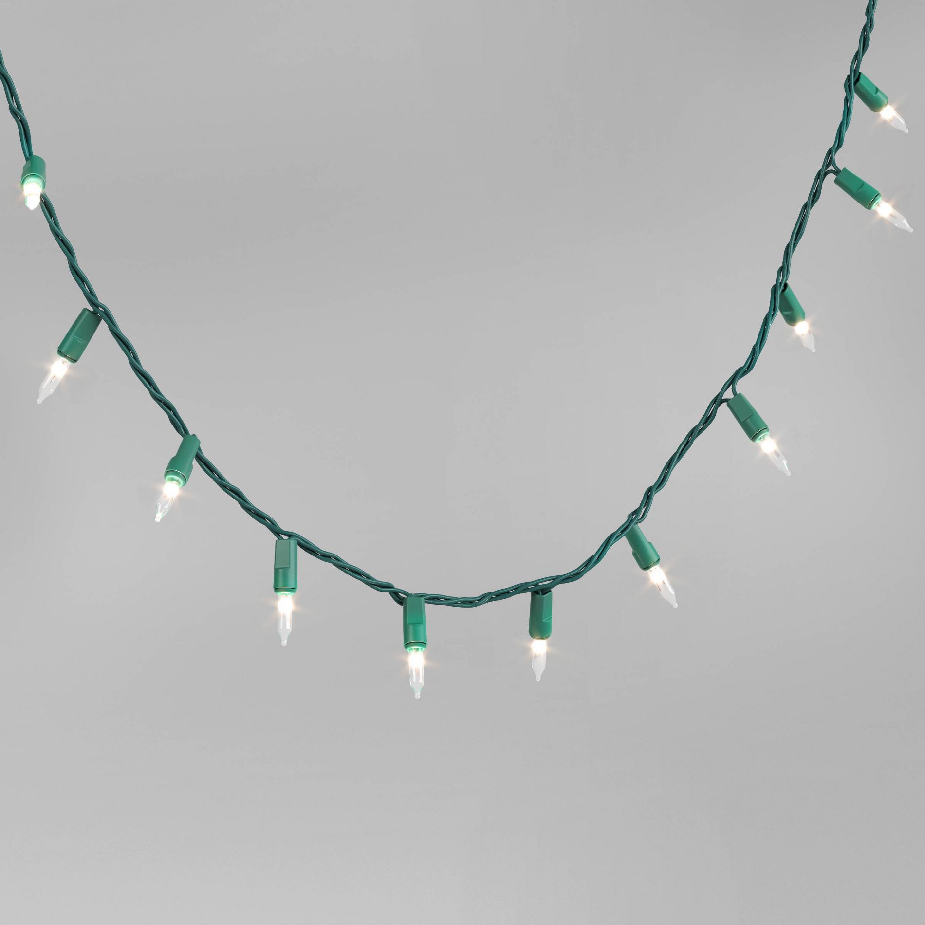 350ct Incandescent Mini Christmas String Lights White with Green Wire - Wondershop™: UL Listed, Indoor/Outdoor Use