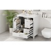 30 Inch Vintage Bathroom Vanity with Sink, One Door with Shelf and Three Drawers, Soft Close Door-Christopher Knight Home - 3 of 4