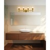 Sutton 4-Light Vanity Wall Sconce - Modern Steel Design with Clear Glass Shades - 2 of 4