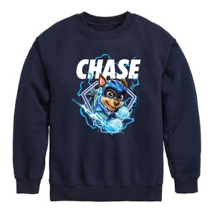 Boys' - Paw Patrol - Chase Lightning Graphic Long Sleeve Fleece Sweatshirt - 1 of 4