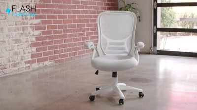 White High-Back Ergonomic Mesh Swivel Office Chair with Adjustable Arms