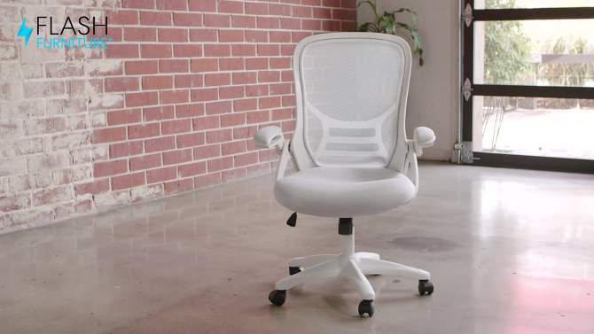 Flash Furniture High Back Mesh Ergonomic Swivel Office Chair with Flip-up Arms, 2 of 18, play video