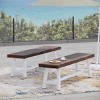Moden 63'' Acacia Dining Bench Set of 2,Outdoor Wooden Picnic Bench,Patio Backyard Garden Poolside Balcony Bench,Outdoor Furniture-Cuddlewood - 2 of 4
