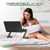 Uncaged Ergonomics Workez Adjustable Laptop Stand & Lap Desk Black: Modern Aluminum Couch Desk, No Assembly Required - 4 of 4