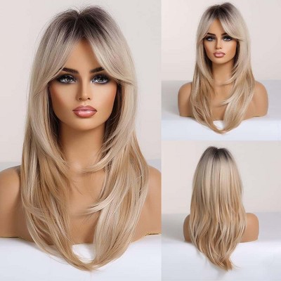 Jessie's Wig 23 Inch Straight Wig Synthetic Wig Linen Gradient 1 Pc/Pack
