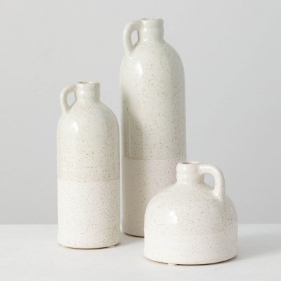 Sullivans Set of 3 Bottle Vases 10"H  7.5"H & 4"H