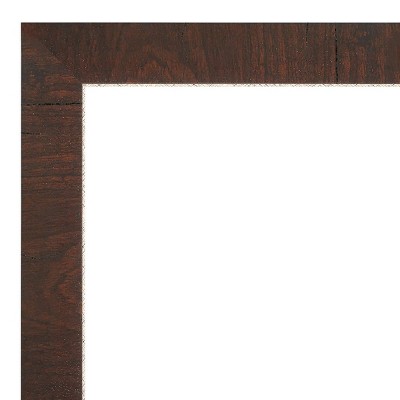 Rectangular Silver and Wood Framed Wall Mirror 46" x 34"