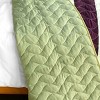 Slickblue 3 PC Handmade Full/Queen Quilt Set, Reversible Vermicelli Quilted, Horizontal Stripes, 37 Color Options - 4 of 4