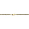 Black Bow Jewelry 2mm, 10k Yellow Gold Lightweight D/C Rope Chain Necklace - 4 of 4