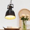 Industrial-Style Hanging Pendant Light in Black Finish, Vintage Metal Lamp for Rustic Home Decor, 1pc - 2 of 4