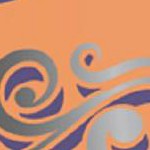 peach and purple