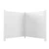 LOVMOR 2Pc 50x50 Ft Air Conditioner Fence Trash Can Fence, Outside Privacy Fence Panel Screens, Vinyl Pool Equipment Enclosure, for Outdoor Units - 2 of 4