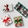 4 pk Christmas Velvet Ribbon Gift Packaging Accessories Red/Green - Wondershop™ - 2 of 3