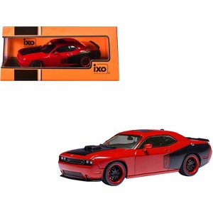 2009 Dodge Challenger SRT8 Red with Black Accents 1/43 Diecast Model Car by IXO Models - 1 of 4