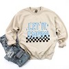 Simply Sage Market Let It Snow Checkered Sweatshirt - S - Dust - 3 of 4