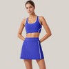 Anna-Kaci Active Women's Two-Piece Activewear Set with Contrast Trim Sports Bra Tank and High Waist Skirt - 2 of 4