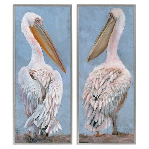 Stupell Industries Classic Pelicans Gazing Black Framed Giclee Art (Set of 2) - 1 of 4
