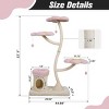 SEVOBAL 57" Tall Flower Cat Tree Modern Tower Scratching Post with Large Condo Cat Bed Side Perch Dangling Toys, Modern for Indoor Cats Large Adult - 2 of 4