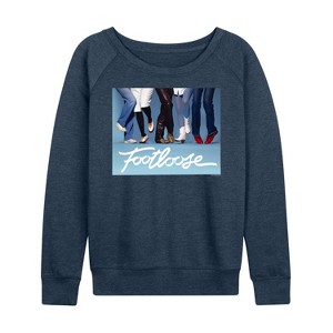 Women's - Footloose - Shoes Don't Matter Lightweight French Terry Wide Neck Long Sleeve Shirt - 1 of 4