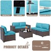 ALAULM 9 Pieces Patio Furniture Set, Rattan Wicker Sofa Set, Outdoor Conversation Sets w/Swivel Rocking Chairs Sectional Sofa - 4 of 4