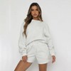 Mocamel Solid loose versatile casual round-neck sweatshirt and shorts set - 2 of 4