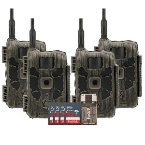 Stealth Cam 40MP Deceptor Max Cellular Trail Camera with 32GB Memory Cards and Card Reader 4 Pack - 1 of 4