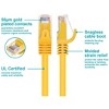 Monoprice Cat5e Ethernet Patch Cable - 14 Feet - Yellow | Network Internet Cord - Snagless RJ45, Stranded, 350Mhz, UTP, Pure Bare Copper Wire, 24AWG - - 3 of 4