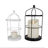 Set of 2 Cage Metal Candle Holders - Foreside Home & Garden
