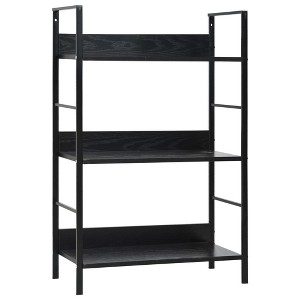 vidaXL 3-Layer Book Shelf Black 23.6 in.x10.9 in.x35.6 in. Engineered Wood - 1 of 4