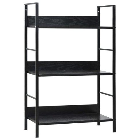 vidaXL 3-Layer Book Shelf Black 23.6 in.x10.9 in.x35.6 in. Engineered Wood - image 1 of 4