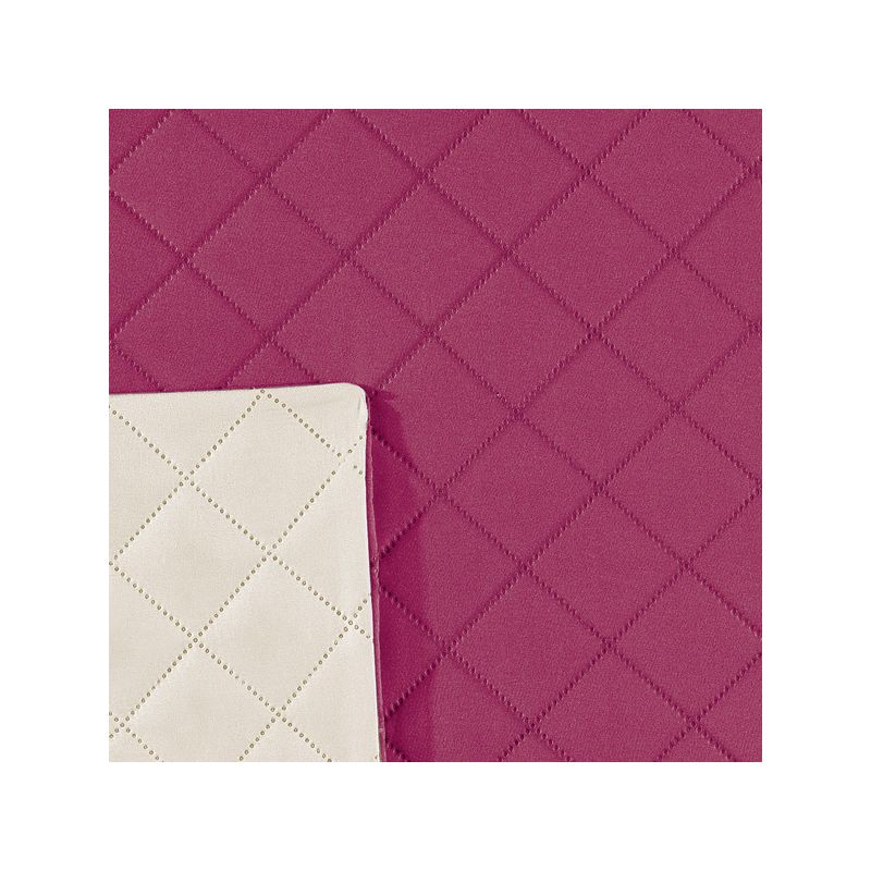 Collections Etc Classic and Elegant Quilted Diamond Textured Reversible Bedspread, 3 of 4