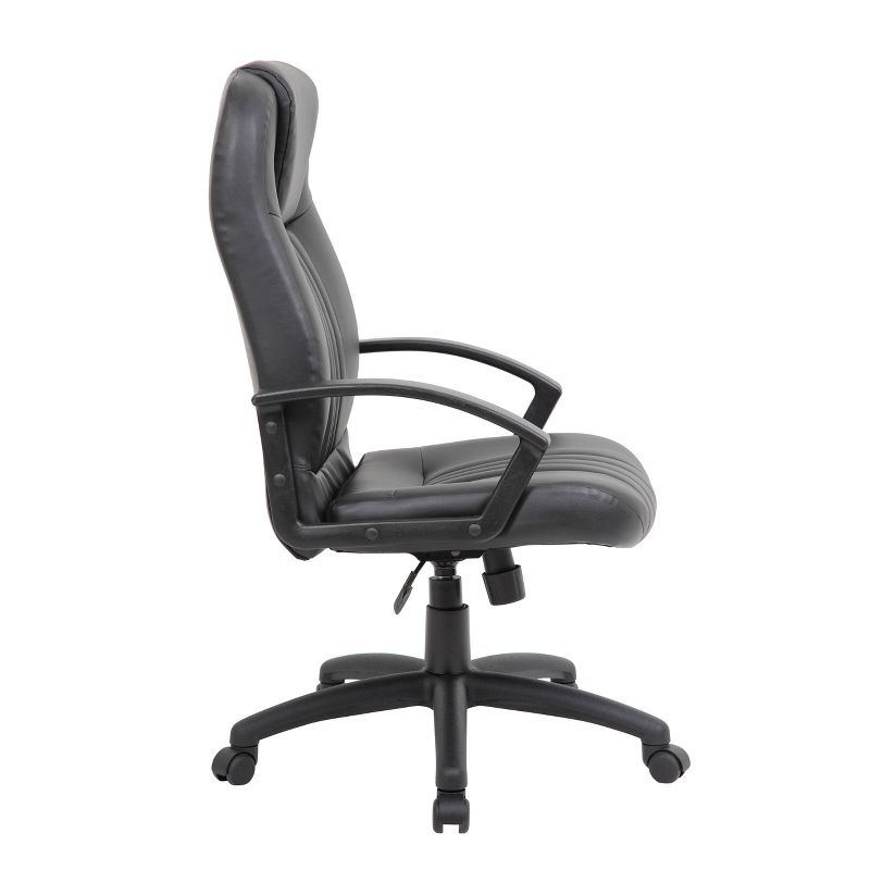 High Back Leather Plus Chair Black - Boss Office Products, 6 of 11