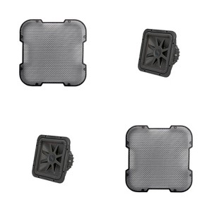 Kicker (2) 45L7R122 L7R 12" Subwoofer, Dual Voice Coil, 2-Ohm & 52GL712 Grill Bundle - 1 of 4