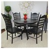 Carolina Living Josefine Dining Chair Antique Black and Table: Ladder-Back, Wood Frame, Armless Design - 3 of 3
