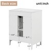 ORRD 24" Bathroom Vanity with Sink, White Solid Wood & MDF Cabinet with 2 Drawers, Door & Adjustable Shelf - 4 of 4