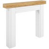 HOMCOM Modern Fireplace Mantel, Freestanding Fireplace Surround for Electric Fireplaces, with Leg, 51.2" W x 40.6" H, Natural Wood - 4 of 4