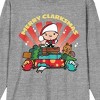 National Lampoon's Christmas Vacation Merry Christmas Women's Heather Gray Crew Neck Long Sleeve Tee - 2 of 3