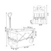 SKRAN 440lbs Collapsible Foldable Beach Wagon Cart with Strapping System,Wagon Grocery Cart for Camping Shopping Sports Gardening Fishing,Blue Flower - 3 of 4