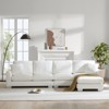 FONTOI Oversized L-shaped Sofa with Pillows, Convertible Sleeper Couch for Living Room Apartment Office, White, 119"*32"*55" - 3 of 4