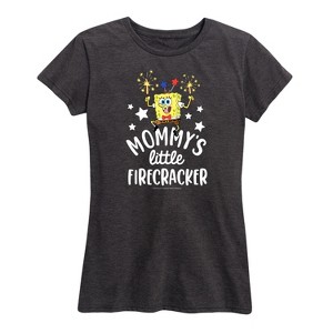 Women's - SpongeBob SquarePants - Mommy's Little Firecracker Short Sleeve Graphic T-Shirt - 1 of 4