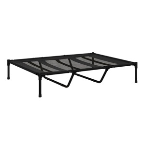 Elevated Dog Bed - 48x36-Inch Portable Pet Bed with Non-Slip Feet - Indoor/Outdoor Dog Cot or Puppy Bed for Pets up to 110lbs by PETMAKER (Black) - 1 of 4
