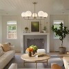 PAKOKULA Modern 5 light Gold Sputnik Chandelier with Globe Glass shade for Kitchen Island - 2 of 4
