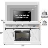 Heynemo Farmhouse TV Stand for 23" Fireplace, 34'' Tall Entertainment Center for 65''+ TV, TV Console with Sliding Bar Door (without Fireplace) - 4 of 4